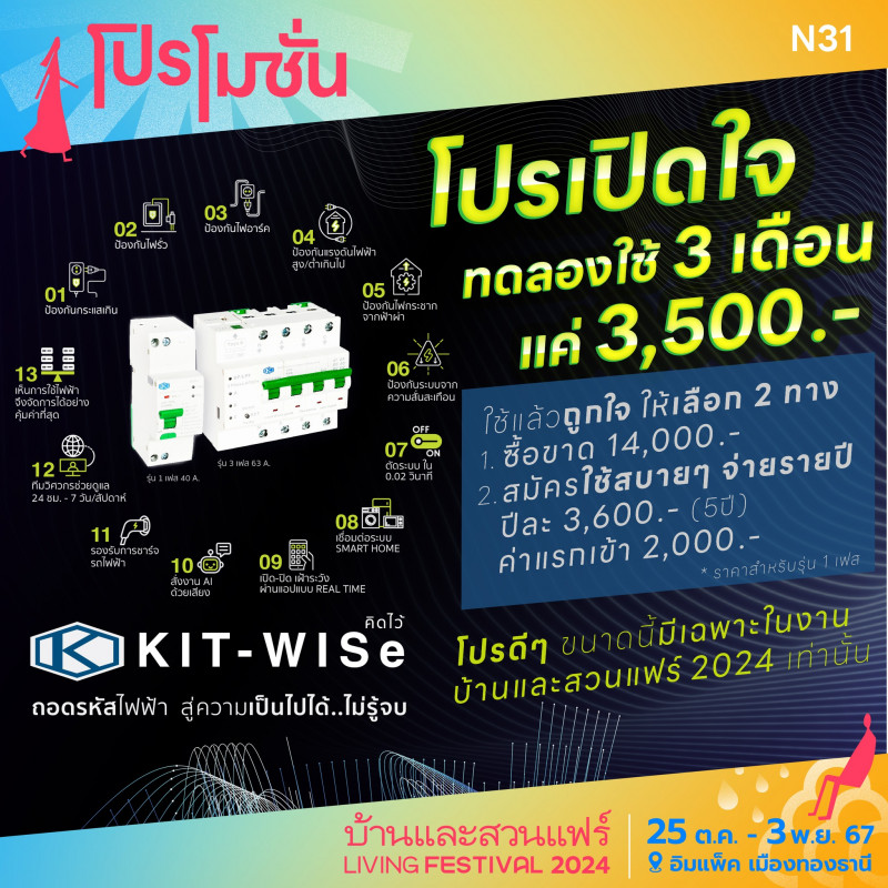 โปรเปิดใจ ทอดลองใช้ 3 เดือน แค่ 3,500 บาท